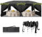 LEADZM 3 x 6 m Tonnelle de Jardin Pliable,Pop-up,Réglable en Hauteur,Protection UV 50+,avec 6 Côtés,Cadres en Acier,Convient pour la Fête, l'extérieur,Patio,Camping,Noir