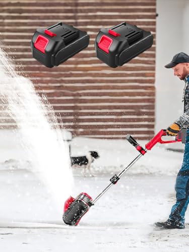 Deneigeuse sans Fil 1200 W avec Batteries Doubles universelles 20 V, Peut dégager Une Profondeur de Neige de 6,3 Pouces, Manche télescopique réglable de 46,4 à 54,7 Pouces, pour allée de Patio