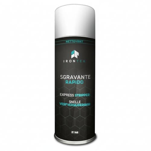 Décapant Peinture Express 500ml - IRONTEK | IT149 | Spray Carrosserie | Élimine Encres Vernis Joints Résines | Décape Graffitis et Tags | Action Rapide Mousse