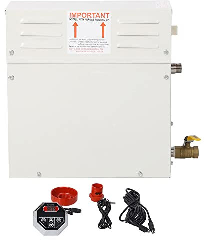 6KW Dampferzeuger, LED Edelstahl Elektrische Sauna Bad Home Spa Dusche Dampferzeuger 220V-380V