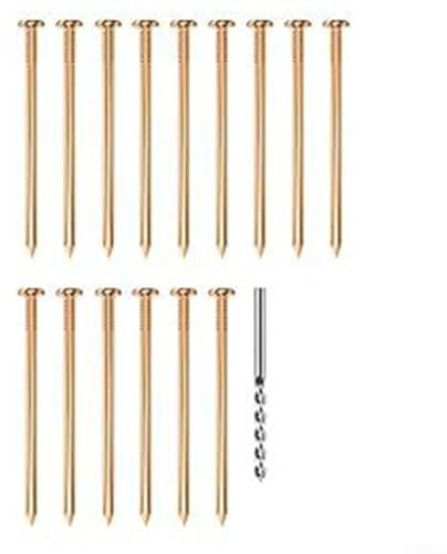 Oniissy Complete Kit of Copper Nails for Efficient Stump Treatment and Growth Control, Comprehensive Stump Removal Kit Featuring Copper Nails and Drill Bit (15PCs)