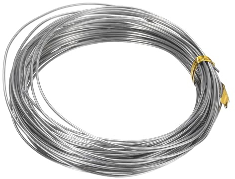 sourcing map 16 Gauge 1.2mm Stainless Steel Wire 10m/33 ft Soft Craft Sculpting wire Tarnish Resistant Jewelry Cable for Jewelry Making Beading DIY Crafts Supplies, Silver