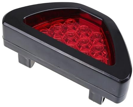 KBKEUBUAD Drittes Bremslicht Universal-Bremssignallampe Im F1-Stil Dreieckig Sportlich 12 LEDs Nebelschlussleuchte Für Autos Und Motorräder Dritte Bremsleuchte