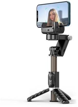 Q18 Desktop Following the shooting Mode Gimbal Stabilizer Selfie Stick Tripod with Fill Light Fit For iPhone Cell Phone Smartphone(Q18 Gimbal)