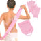 3PCS Exfoliating Shower Bath Gloves Back Scrubber Set for Body, Reusable Bath Gloves，Face, Shower, Bath, Scrub ，Dead Skin Removal and Exfoliator (Pink)