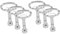 GETAJGHSD 6pcs Box Valve Key Wrench Radiator Keys for Bleeding Bleed Key Radiator Vent Key Socket Keys Plumbing Bleeding Keys Radiator Tail Key Water Meter Key Shut Off Tool Gas Key