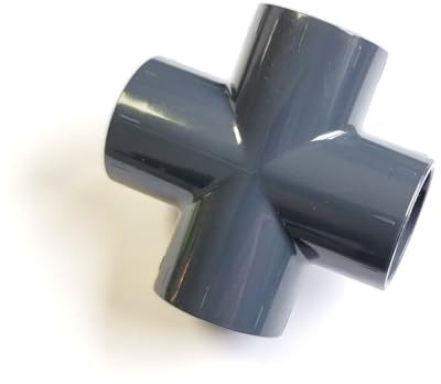 Raccordi per tubi in PVC per piscina | tutti i tipi | Raccordi filettati in plastica PE - Raccordo ad angolo T IG - AG 50mm per tubazione piscina Valvola antiritorno Valvola a sfera (croce, 50mm)