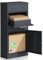 Floordirekt Briefkasten und Paketbox rostfrei und massiv, Paketbriefkasten XXL, Standbriefkasten modern, Paketkasten mit Zylinderschloss, Postbox Francois