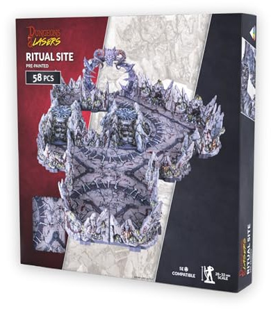 Dungeons & Lasers Ritual Site Pre-Painted Terrain Set for DND and Tabletop RPG Games - 5E Compatible for 28-32mm Scale - for 14 Years +