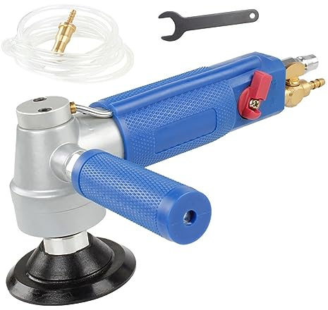 Nasspolierer, 3-Zoll-Wassereinspritzung, pneumatische Wassermühle, professionelle pneumatische Wasserschleifmaschine, Luft-Nass-Marmor-Poliermaschine mit 1,8 m langem Rohr