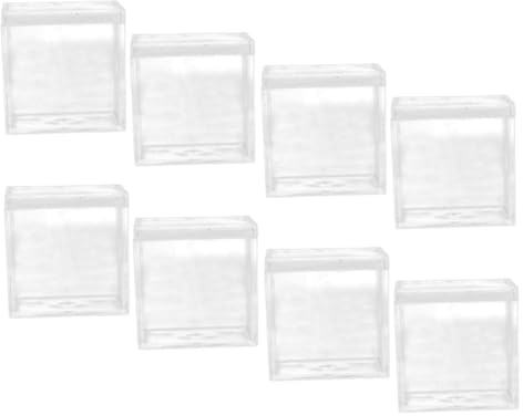 ibasenice 8stücke Acht Quadratische Acryl-bonbondosen Transparent mit Deckel als Kleine Schmuckaufbewahrungsboxen und Geschenkboxen für Vielseitige Aufbewahrung und Dekoration