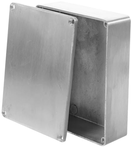 SOLUSTRE Effektpedalgehäuse Aus Aluminium Gitarrenpedalgehäuse Im Druckguss-Design 4.72X3.74X1.38In Für Heimstudio Proberaum Und Live-Auftritte