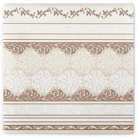 Sovie HOME Serviette Marius | Airlaid-Servietten 40x40 cm | hochwertige Einweg-Servietten für Hochzeit oder Feiern | extrem saugstark & stoffähnlich | 12 Stück (Braun)