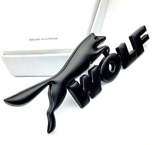 E862 Wolf Emblem Zeichen Badge auto Abziehbild aufkleber Car Sticker Metall schwarz