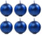6 Stück Metallische Runde Kerzen in Marineblau 8cm Kugelkerzen Deko