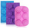AIFUDA Lot de 3 moules à savon, 6 cavités en silicone en forme de fleur, moules de cuisson pour savon, muffin, gâteau, gâteau de lune