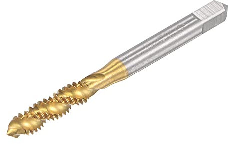 sourcing map Taraud Spirale Cannelure Fil 1/4-20 UNC HSS Haute Vitesse Acier Titane Plaqué Machine Fil Vis Taraud 3 Cannelures Tapotement Outil H2 Tolérance