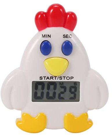 Bumdenuu de Temporizador de Cuenta Regresiva de Alarma en Forma de gallina para Uso en la Cocina LCD Digital 99 Minutos 59 Segundos