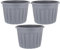 TENLITE Set Of 3-60cm Upcycled Grey Round Strong & Durable Plastic Pots Lightweight & Weather Resistant Contemporary Design Garden Planters Nursery Pot For Indooor, Outdoor, Garden, Park Flower Pot.