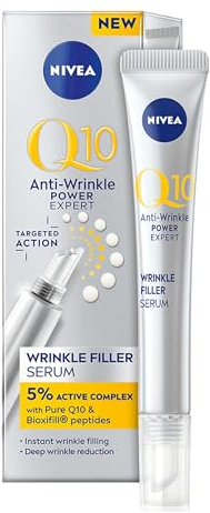 NIVEA Q10 Anti-Wrinkle Power Expert Ansiktsserum, 15 ml | Ansiktsserum med Q10 och 5 % aktivt komplex, fyller ut och minskar fina linjer och rynkor, för fast och mjuk hud