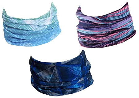 Hilltop 3er Set Multifunktionstuch, Halstuch Herren, Schlauchschal Damen, Schlauchtuch, Bandana mit vernähten Saumkanten in den neuesten Designs, 3er Set:Outdoor Selection