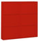 ebuy24 Pisa Schuhschrank mit Klappen/Türen in rot (100x106x16 cm)