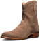 Stivali da Motociclista da Cavaliere da Uomo Stivali Corti in Pelle Scamosciata Scarpe da Equitazione con Punta Tonda Scarpe da Cowboy Occidentali Vintage con Cerniera,Marrone,44 EU