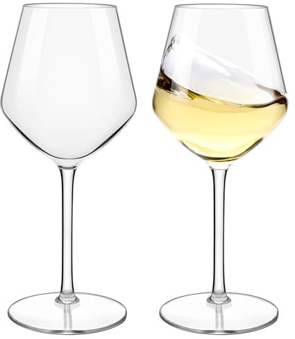 HAHASHOW Unzerbrechlich Tritan Kunststoff Weingläser, Camping Weingläser, 550ML Bruchsicher Rotweingläser Set, Spülmaschinenfest, 2er Set