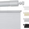 Moonice No Drill Top Down Bottom Up Cellular Pleated Shades Cordless Shades for Windows Light Filtering Honeycomb Blinds for Home Bedroom Office (Light Filtering - Gray, Custom Size)