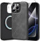 X-level 3 in 1 für iPhone 16 Pro Hülle für MagSafe mit 1 Bildschirmschutz und 1 Kamera Schutz, Military Grade Schutz, Anti-Rutsch Anti-Fingerprint PU Leder Handy Hülle - Grau