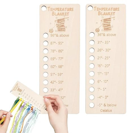 Farbdiagramm für Temperaturdecken – wiederverwendbare Wollfarben-Organizer-Karten, Farbleitfaden für Deckenplanung, tragbarer Decken-Planer, Garn-Farbauswahl, Bastelwerkzeuge zum Stricken und Häkeln