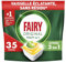 Fairy Original Tablettes Lave-Vaisselle Tout En 1 Citron, Pack Familial 175 Capsules (5x35), Efficaces Contre Graisse Incrustée, Action Sel et Rinçage, Protection Verre et Argent, Dissolution Rapide