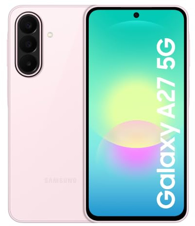 Samsung Galaxy A27 Smartphone, 256GB Pink | Circle to Search, Object Eraser, 50MP Camera, IP64, 5000 mAh Battery, 6x OS upgrades, 3 Year Warranty (UK Version)
