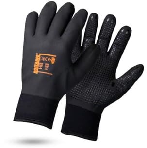 ROSTAING Guanti WINTERPRO - Paia di guanti da lavoro - Neri - Invernali - Ideali per lavorare in ambienti umidi e freddi - Impermeabili - Comfort - Resistenza al freddo