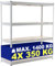 CLP Lagerregal 160X180X60 cm I Böden Bis Je 350 KG Belastbar I Metall-Steckregal, Farbe:weiß