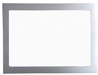 Exacompta - Ref. 39100E - 1 pochette aimantée Cadre d'affichage magnétique en PVC - Porte Document, photo, notes, règlements, instructions, porte, mur … - Format à classer A5 - bordure cadre argent