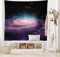 ABAKUHAUS Galaxis Wandteppich und Tagesdecke, Galaxy im Weltraum aus Weiches Mikrofaser Stoff Waschbar ohne Verblassen Digitaldruck, 230 x 140 cm, Schwarz Lila