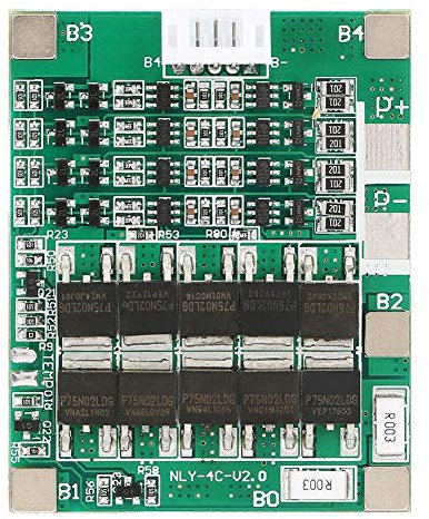 Módulo de protección de batería, placa de protección de batería de litio 4S 50A 3.7V Celda de iones de litio PCB Placa de protección de celda BMS Protección contra cortocircuitos