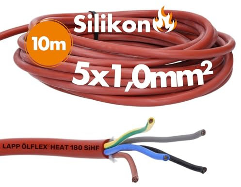 Lapp 10 m Ölflex Heat 180 Silikonleitung 5x1,0 mm² - SiHF Saunakabel