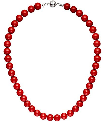 Jobo Damen-Halskette mit Muschelkern-Perlen 10 mm 45 cm