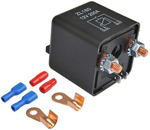 EMNIMQ 12V 200A Auto KFZ Relais Set,Relay Box Relais Batterie Trennrelais,Batterie Trennschalter 12v Anlasser Relais 12v Auto Lkw Motorstarter Relais mit 4 Terminals,für Auto PKW Wohnwagen