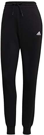 adidas Damen Essentials French Terry Logo Pants, Black/White, XL EU