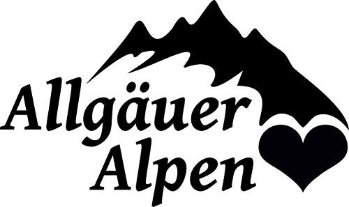 Stickerpalast 2X Auto Aufkleber ALLGÄUER-Alpen Berg/Gebirge Deutschland | 11 cm konturgeschnitten