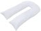 ARLINENS 9ft/12ft U Shaped Pillowcase Cover Pregnancy Maternity Nursing Full Body Ultimate Back Support Pillowcase Cover in white cream & silver colors (White, 9ft Case Only)