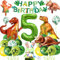 XXL Dino Geburtstag Deko, Geburtstagsdeko 5 Jahr Jungen,Folienballon Zahlenballon 5,Luftballons Grün für Dinosaurier Party Dekoration Dschungel Party Kinder
