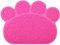Paw-Shaped Cat Litter Tray Mat,40x30 cm (Pink)