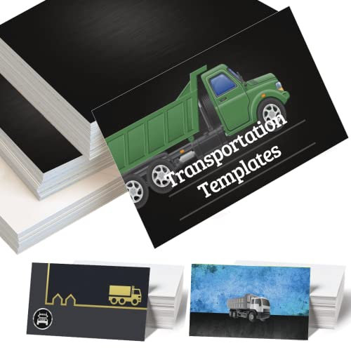 Visitenkarten Personalisiert Visitenkarten Erstellen 100 Stück beidseitiger Druck mit Ihrem Logo Karten für Kleinunternehmen – Transport