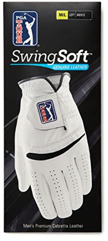 PGA Tour Lederhandschuh für Herren, Links, Hellweiß, S