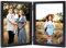 Cadre Photo Double 10x15 cm, Cadre en Bois Pliable avec Vitre, Cadres Photo pour Table, Cadeau pour Famille, Amis, Noir