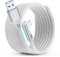 ZYBER Link Cable 5M for Quest 2 for Quest 3/3S VR Headset Link Cable for Meta Quest Pro 2/1 Gaming PC, High-Speed USB 3.0 to USB C Cable for PC VR and Steam VR (White)